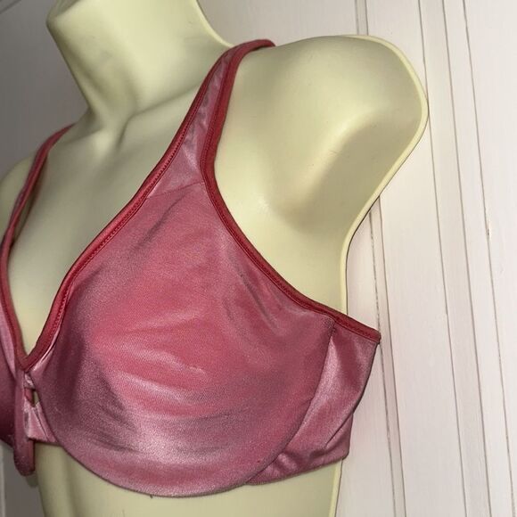 Lilyette pink nylon/elastane bra with adjustable straps Style# 0904 36C - Picture 2 of 8